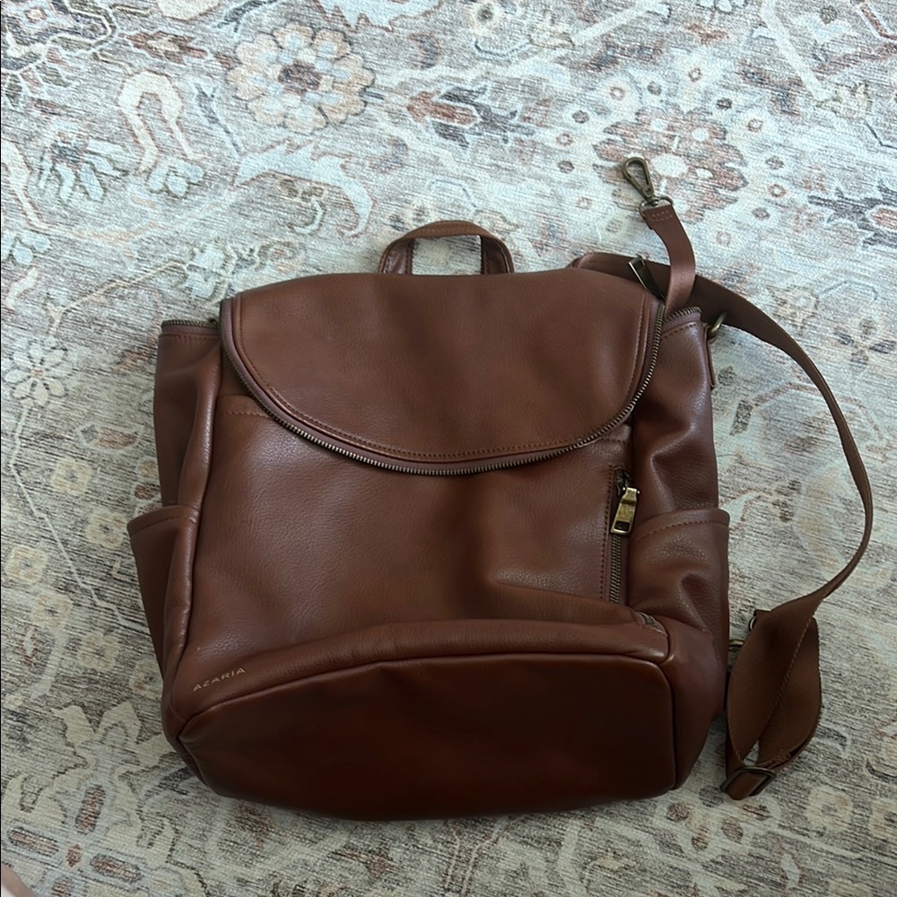 Azaria Brown Leather Backpack